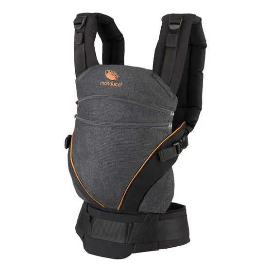 Manduca Xt Cangurera Ergonómica Para Bebé Denim Line Color Negro 3.5 20 Kg Algodón Orgánico Y Tintes Naturales