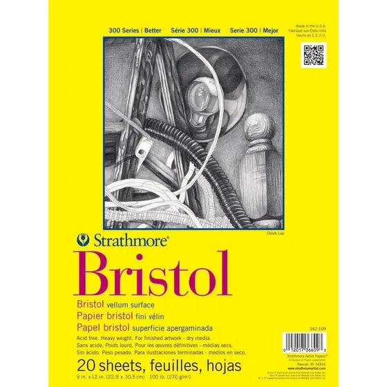 Bloc De Papel Bristol De La Serie 300 De Strathmore, Vitela,