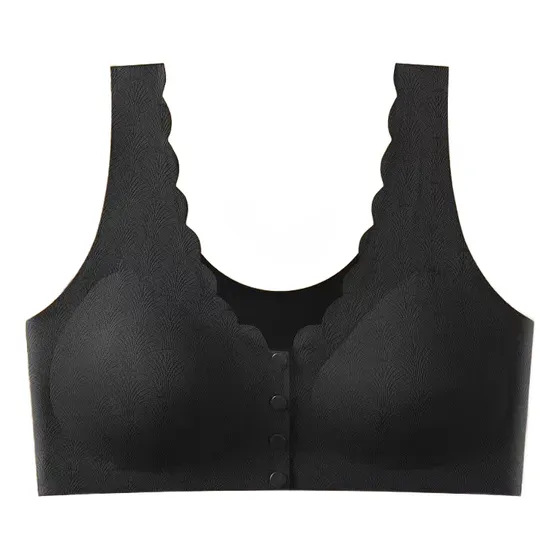 Top S/ Costura Abertura Frontal Botão Bojo Remove Alça Larga