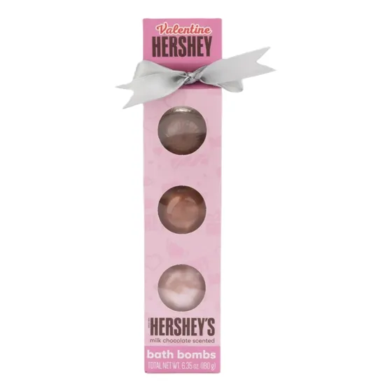 Hershey Valentine Set Trío 3 Bombas De Baño De Chocolate