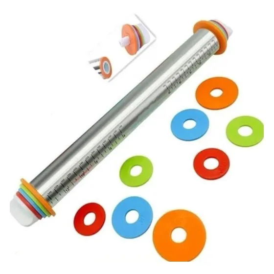 Rodillo Acero Ajustable 4 Niveles Grosor P/respostería Masa