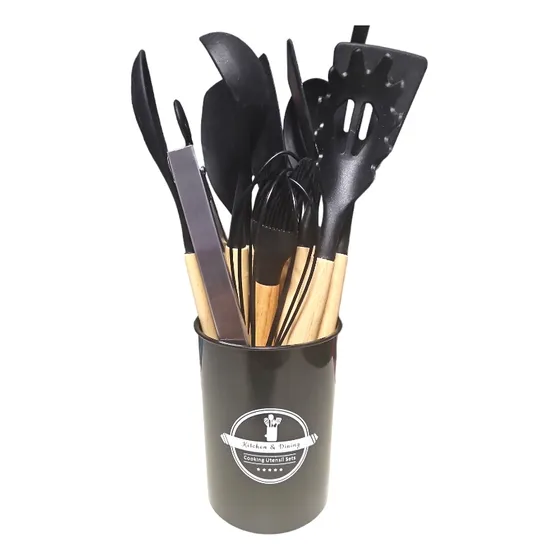 Paquete 12 Utensilios De Silicona Resistente Al Calor