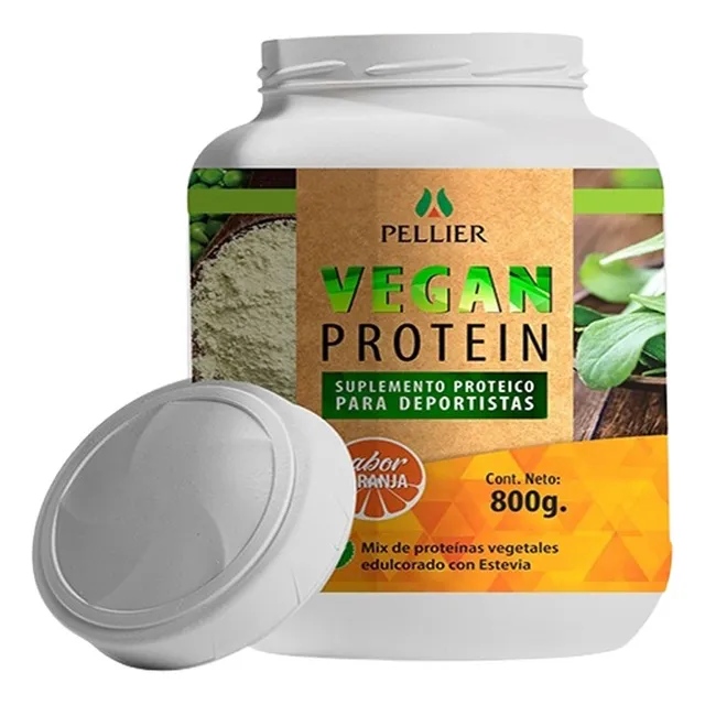 Proteína Vegana En Polvo Sabor Naranja Tarro De 800g