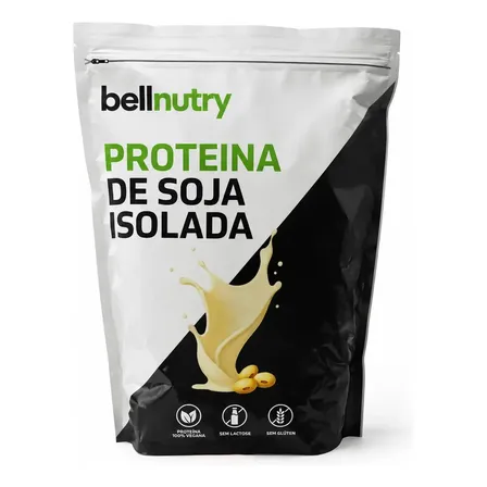 Proteína de soja Isolada Bellnutry 1kg 90% Sem Lactose e Sem Glutem