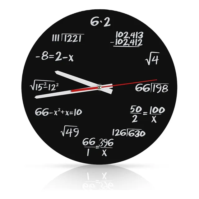 Cuifati Reloj Pared Acrilico Diseño Moderno Matematico Casa