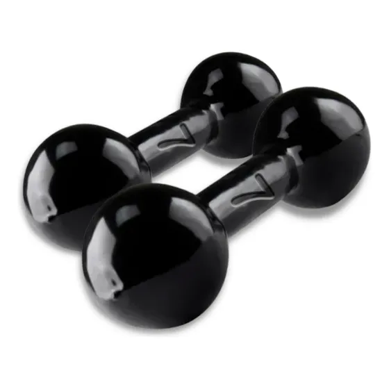 Kit Par Halter 7 Kg Bola Emborrachado - Peso Total 14kg