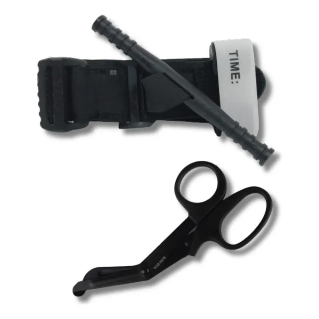 Kit Aph Tático Torniquete + Tesoura Ponta Romba