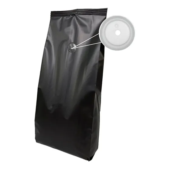 100 Bolsa Negra C/ Valvula Para 250g D Cafe Color Negro Mate