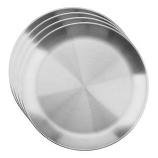 Plato Multifunción De Acero Inoxidable Para Ensalada, 4 Unid Plato Multifunción De Acero Inoxidable Para Ensalada, 4 Unid