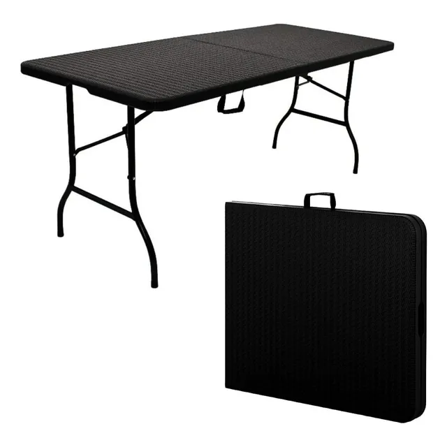 Mesa Plegable 180cm Tipo Portafolio Estilo Rattan