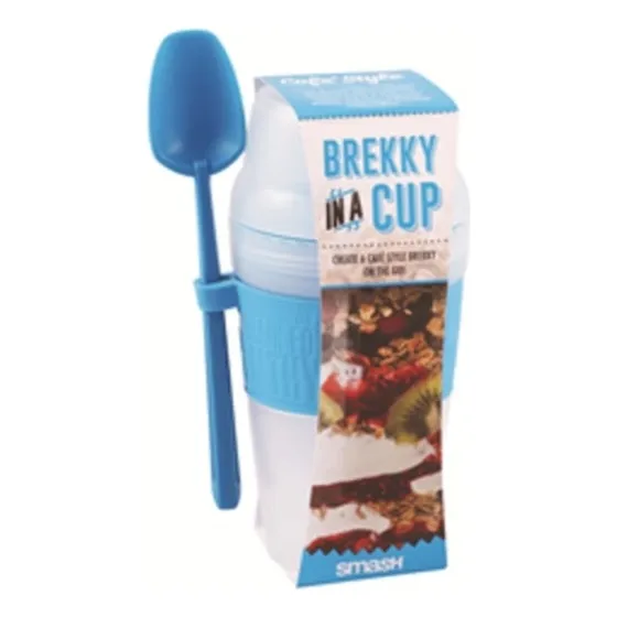 Vaso Para Desayuno( Cereal, Yogurg, Leche) Azul Smash