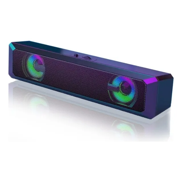 Caixa Som Caixinha Pc Computador Notebook Potente Led Rgb P2