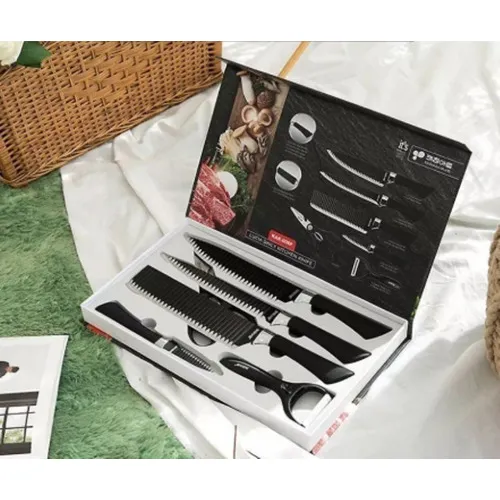 Set De Cuchillos Chef Zepter 6 Piezas Profesional Blanco Color Negro