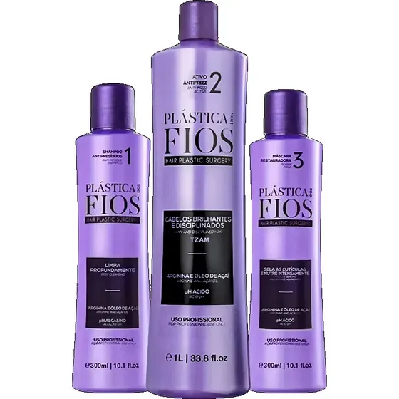 Escova progressiva Cadiveu Professional PLASTICA DOS FIOS alisamento de 1.6L 1.6kg