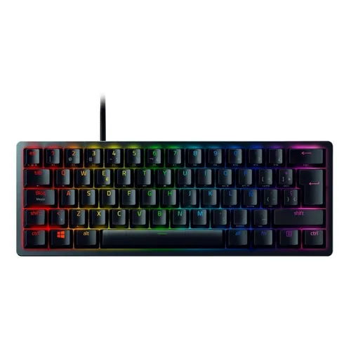TECLADO GAMER RAZER HUNTSMAN MINI -60% ÓPTICO CLICKY ES IDIOMA ESPAÑOL ESPAÑA COLOR DEL TECLADO NEGRO