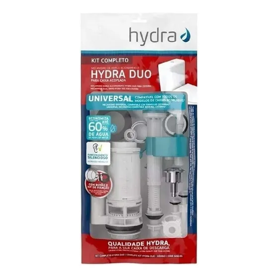 kit reparo completo universal caixa acoplada deca hydra duplo acionamento dual flux