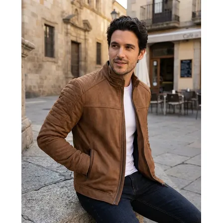 Casaco Masculino Marrom Peluciado Social Casual Estiloso Marrom M Lisa
