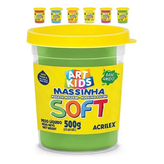 Massa Para Modelar Soft Pote 500g Acrilex 1un