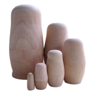 Hanidación Rusa En Blanco De Madera De Matrioska Sin Pintar Hanidación Rusa En Blanco De Madera De Matrioska Sin Pintar
