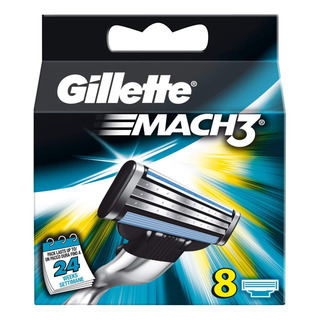 Hojas De Afeitar Gillette Mach 3 Para Hombre, 8 Piezas Hojas De Afeitar Gillette Mach 3 Para Hombre, 8 Piezas