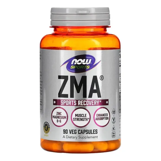 Suplemento en cápsula NOW Pote de ZMA Zinc