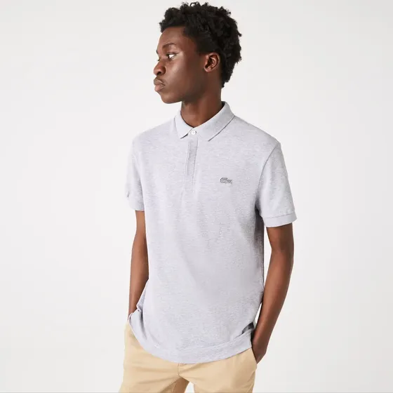 Chomba Lacoste Paris Hombre Polo Corte Regular Gris Ph5522