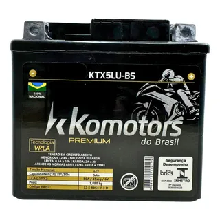 Bateria Cg Titan Fan 125 150 160 Komotors Moto 5ah Bateria Cg Titan Fan 125 150 160 Komotors Moto 5ah