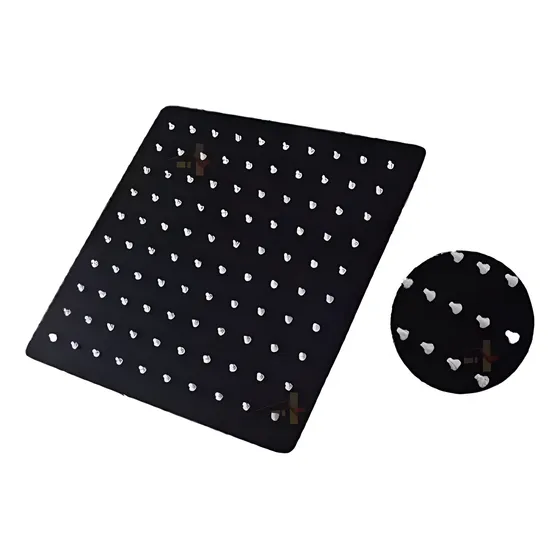 Regadera Ducha 30 Cm En Acero Cuadrada Negra