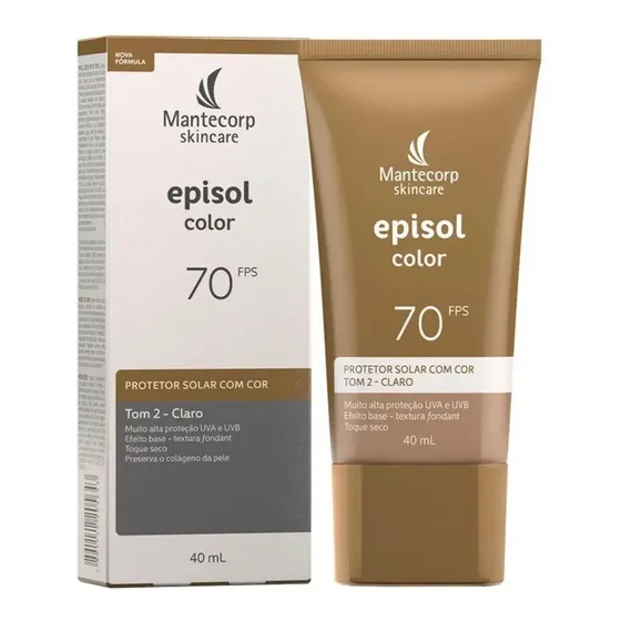 Mantecorp Protetor Solar Facial Episol Fps 70 Tom 2 Claro