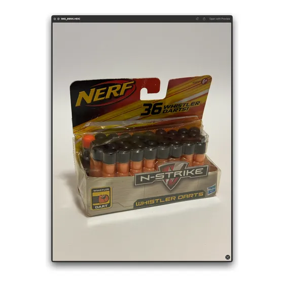 Dardos Nerf Whistler N-strike 36x Novos Leia O Anuncio