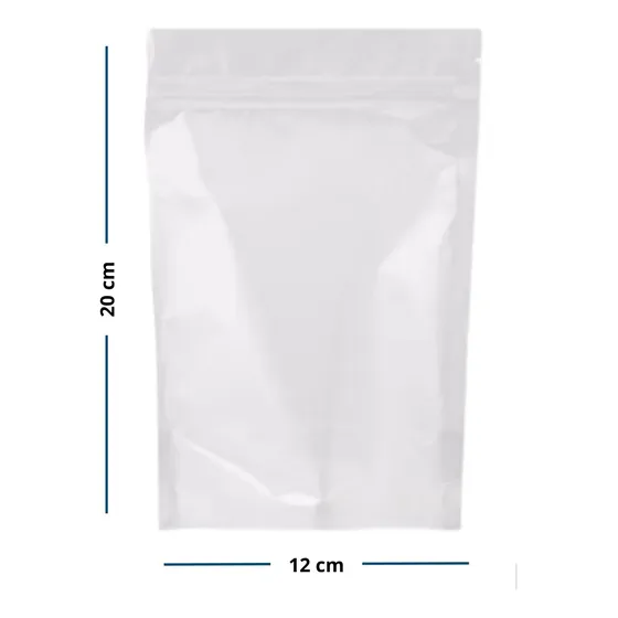 Bolsa Doypack Transparentes Con Zipper 12x20