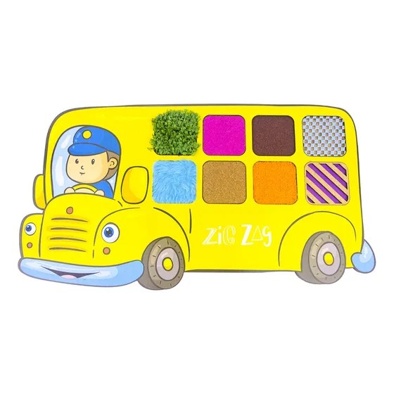 Painel Ônibus Sensorial Texturas Montessori