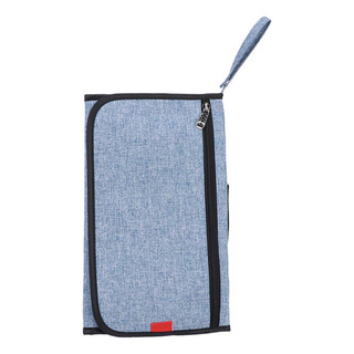 Almofada De Troca De Fraldas Portátil Azul Para Bebês Multif Almofada De Troca De Fraldas Portátil Azul Para Bebês Multif