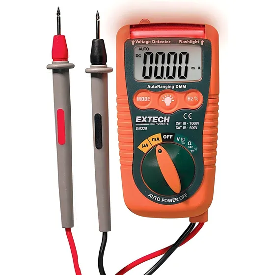 Extech Dm220 | Mini Multímetro De Bolsillo Ca/cc Hasta 600 V