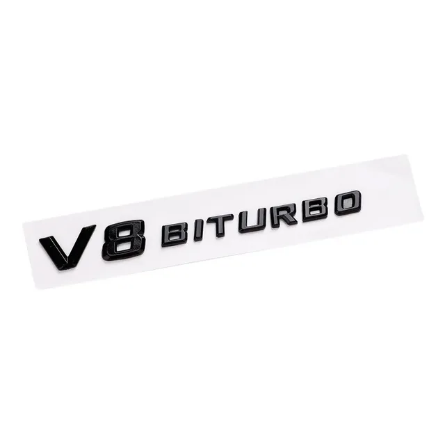 Par De Emblemas Logos V8 Biturbo Para Mercedes Benz
