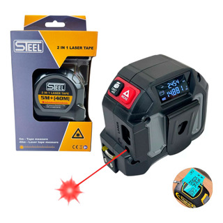 Trena A Laser Digital 2 Em 1 40m Profissional Alta Precisão Trena A Laser Digital 2 Em 1 40m Profissional Alta Precisão
