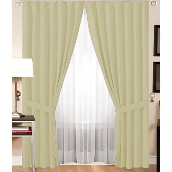 Juego De Cortinas Blackout Vinilico Engomado 100% Bloquea