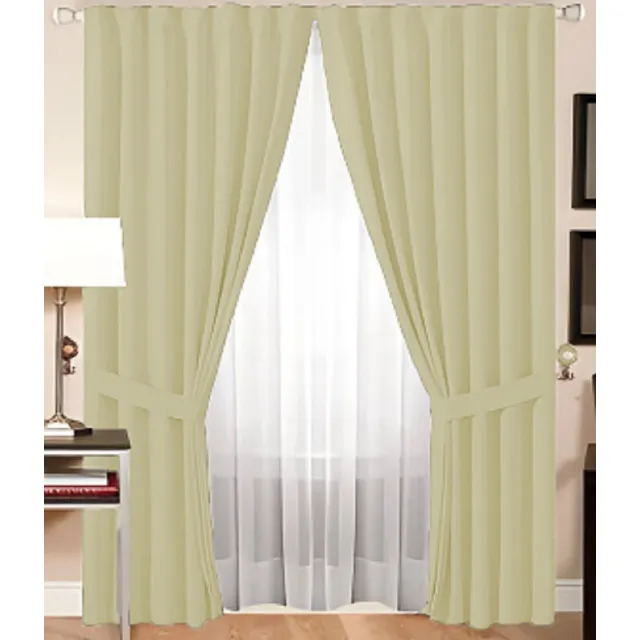 Juego De Cortinas Blackout Vinilico Engomado 100% Bloquea