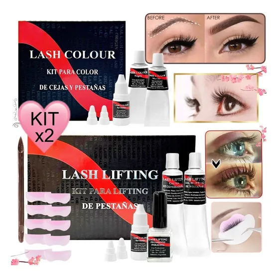Kit Lifting De Pestañas + Tinte Cejas Lash Colour Completo