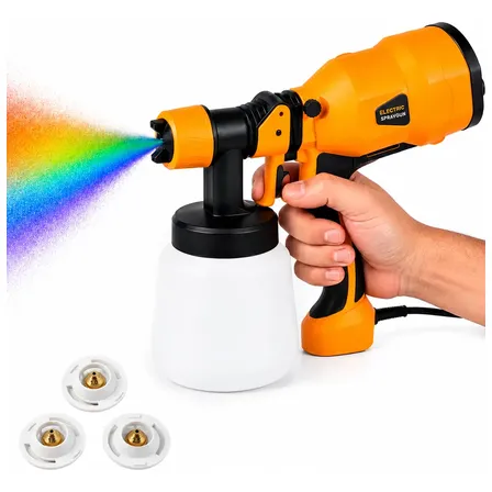 Pistola De Pintura Pulverizadora Hvlp Portátil 1.1l 650w Amarelo/preto 127v