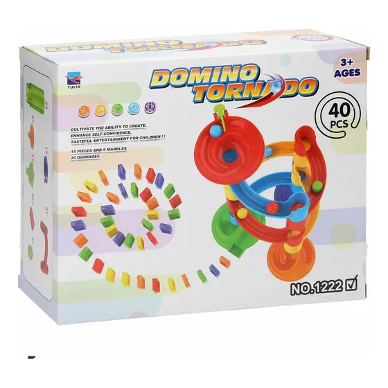 Pista Labirinto Tornado - Corrida De Bolinha Derrube Domino