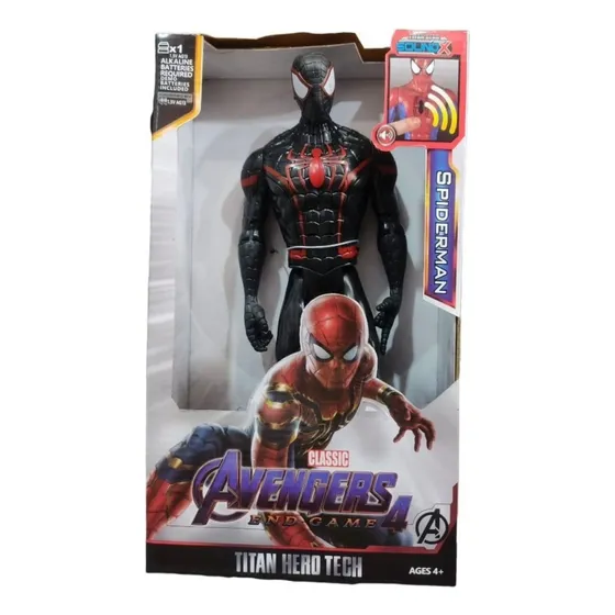 Excelente Muñeco De Acción Spiderman Negro Con Luz Y Sonido 