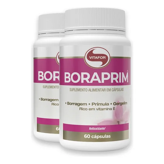 Kit 2 Boraprim Vitafor 60 Cápsulas Sabor Sem sabor