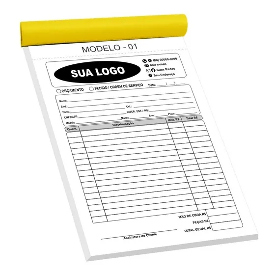 08 Blocos De Notas Personalizado 15x21cm - 50 Fls Por Bloco