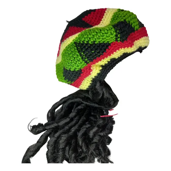 Sombrero Boina Gorro Jamaica Reggae Con Rastas Cotillón  