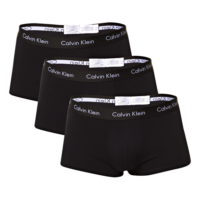 Kit 3 Cuecas Low Rise Trunk Calvin Klein  Preto L
