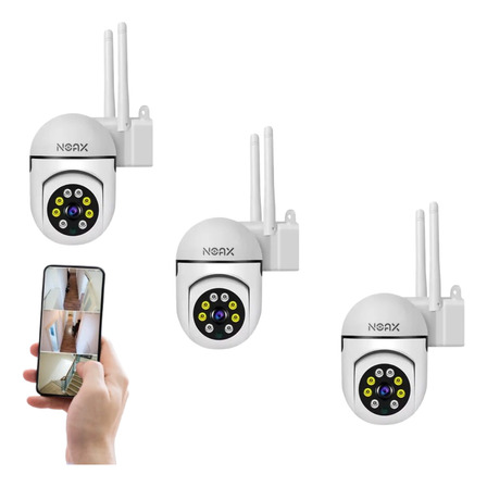 Set 3 Cámaras De Seguridad Exterior Wifi Inalámbrica 360° Hd Set 3 Cámaras De Seguridad Exterior Wifi Inalámbrica 360° Hd