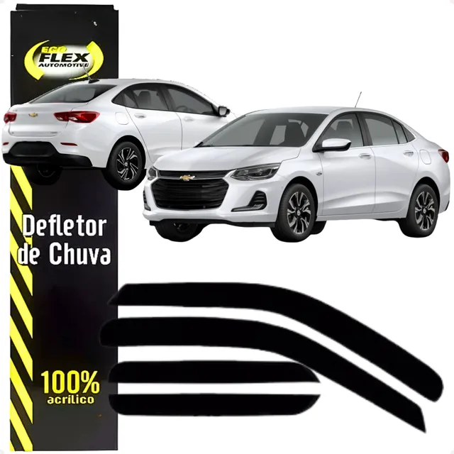Jogo Calha Chuva Defletor Onix Plus Sedan 2020 21 22 23 2024
