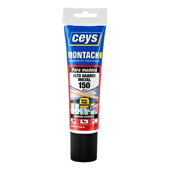 Adhesivo De Montaje Agarre Total Montack Madera 188grs Ceys
