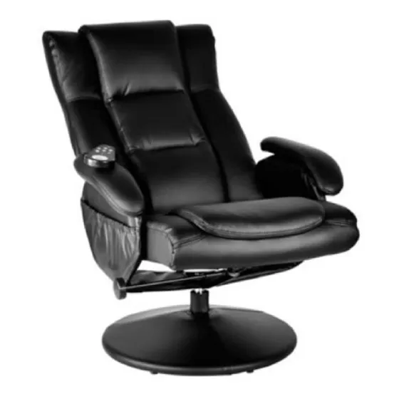 Sillón Masajeador, 8 Motores Con Calentador De Espaldas Color Negro Material del tapizado Cuero sintético